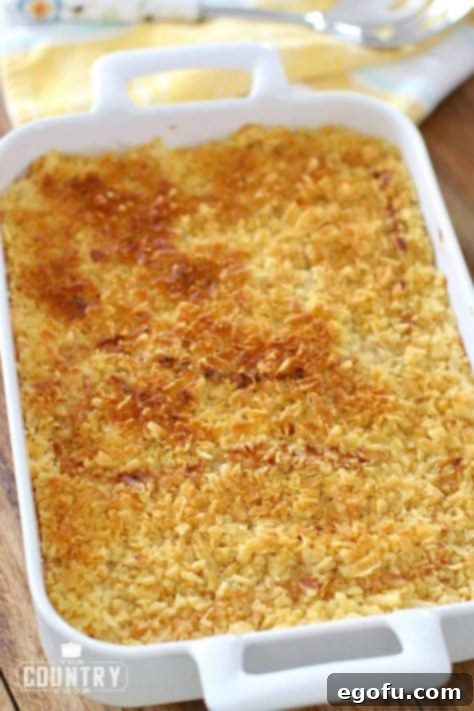 browned topping on funeral potatoes.