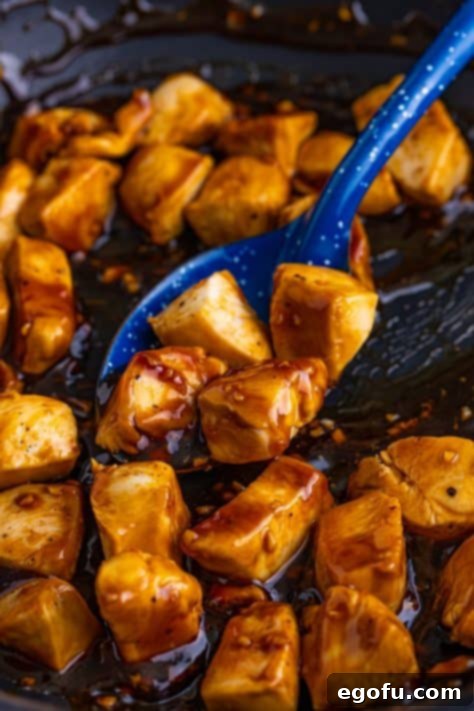 Effortless Teriyaki Glazed Chicken 12 Teriyaki glaze coated chicken pieces.