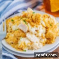 Chicken and Rice Casserole recipe thumbnail.