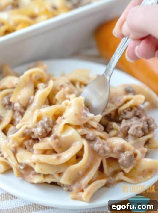 Easy Amish Country Casserole on a plate served with bread