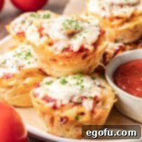 A small stack of Spaghetti Muffins.
