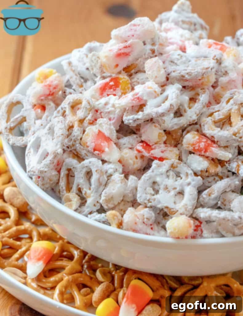 Trailer Park Terror Night 2 Halloween White Trash sweet snack recipe shown in a large white bowl