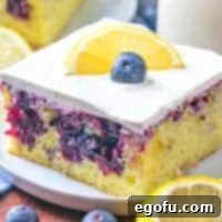 Lemon Blueberry Poke Cake