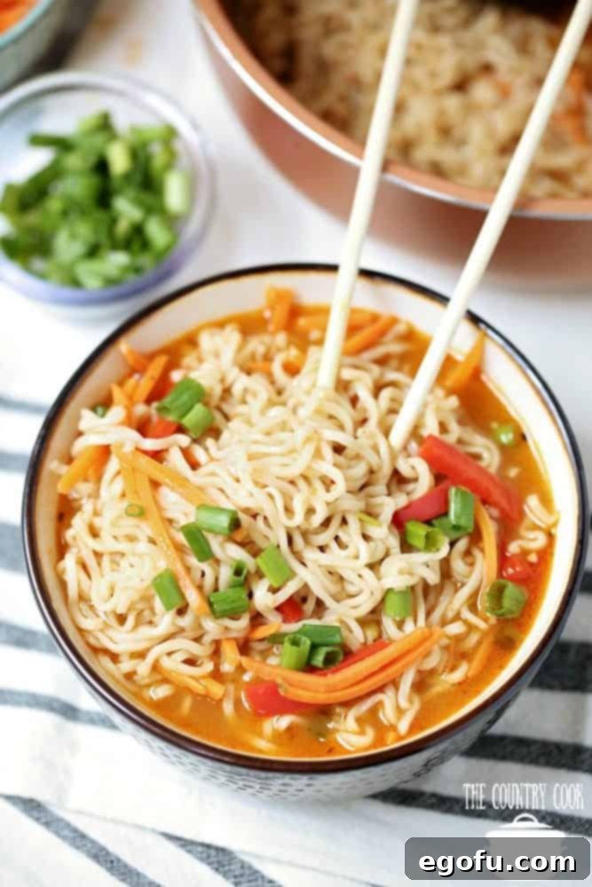 Easy Ramen Noodle Soup Bowls shown with a set of chopsticks on one bowl