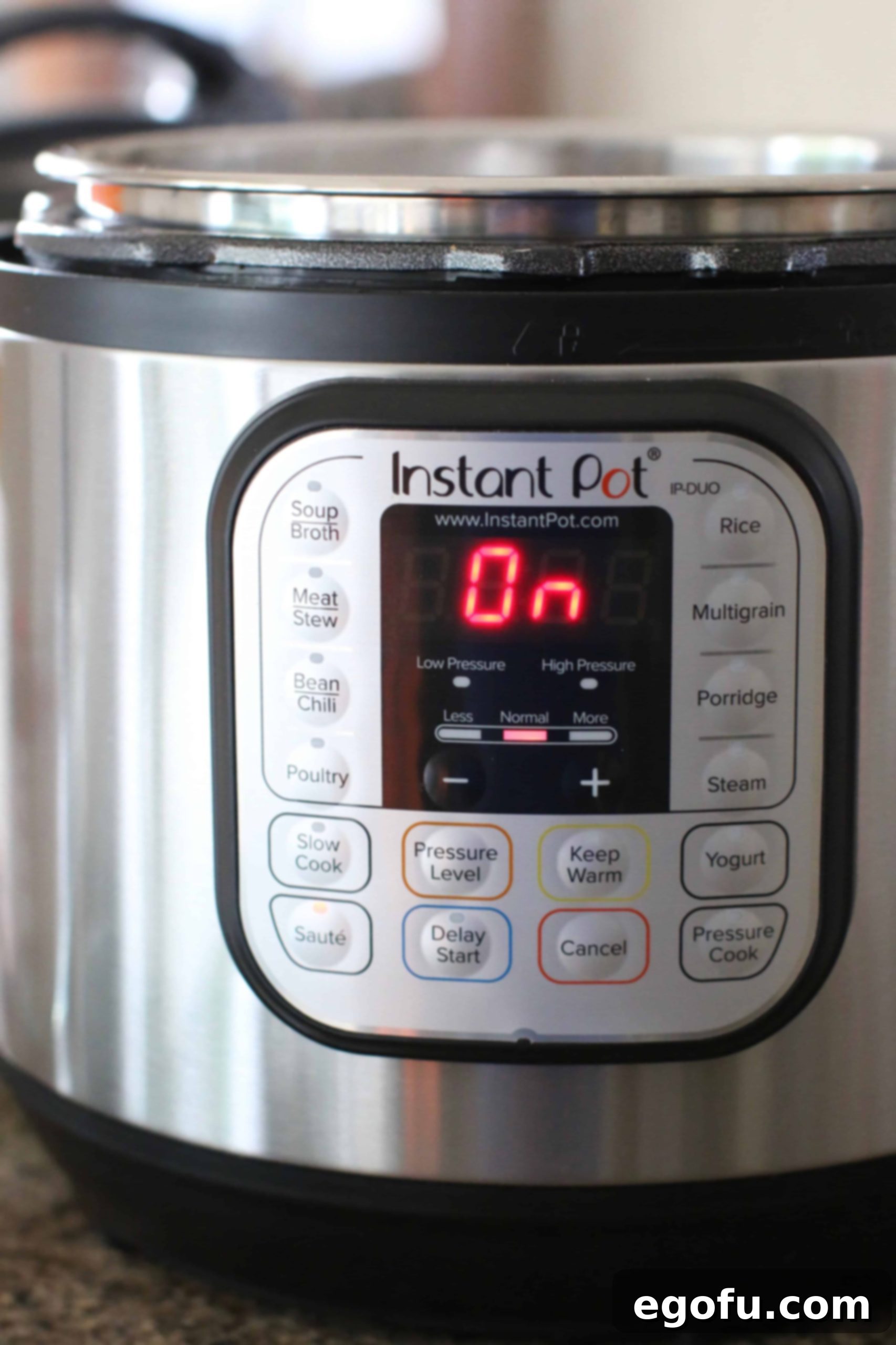 saute option on Instant Pot, drizzle oil in to the insert.