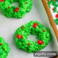 Rice Krispies Christmas Wreaths recipe