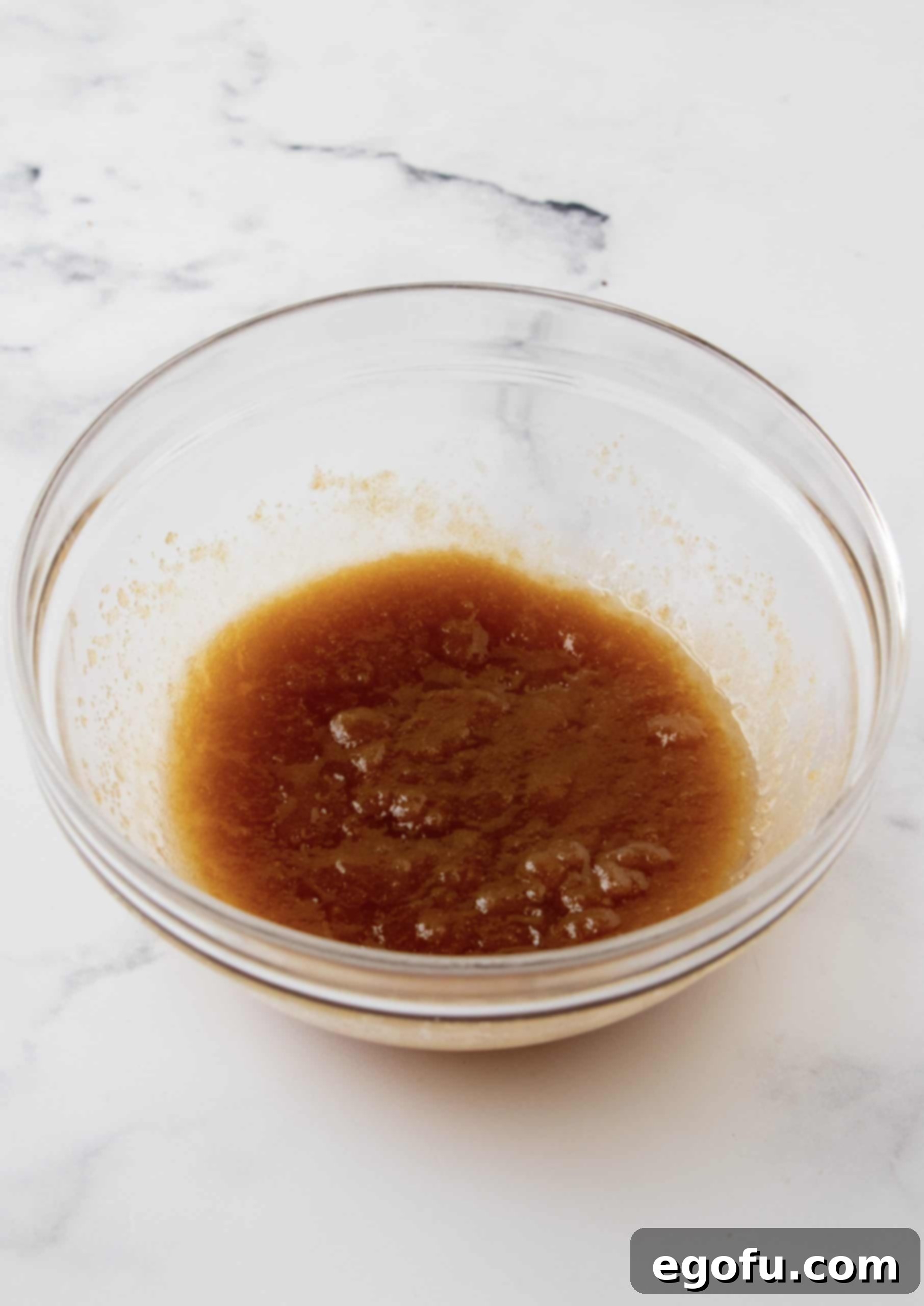 Crimson Raspberry Flip Cake 6 Melted butter and brown sugar stirred together.