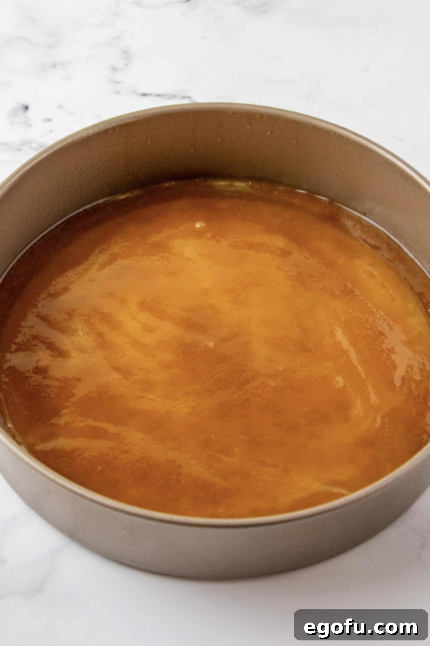 Crimson Raspberry Flip Cake 7 Brown sugar mixture added to bottom of pan.