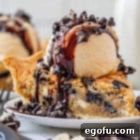 Close up of Oreo Cookie Pie on white plate thumbnail image