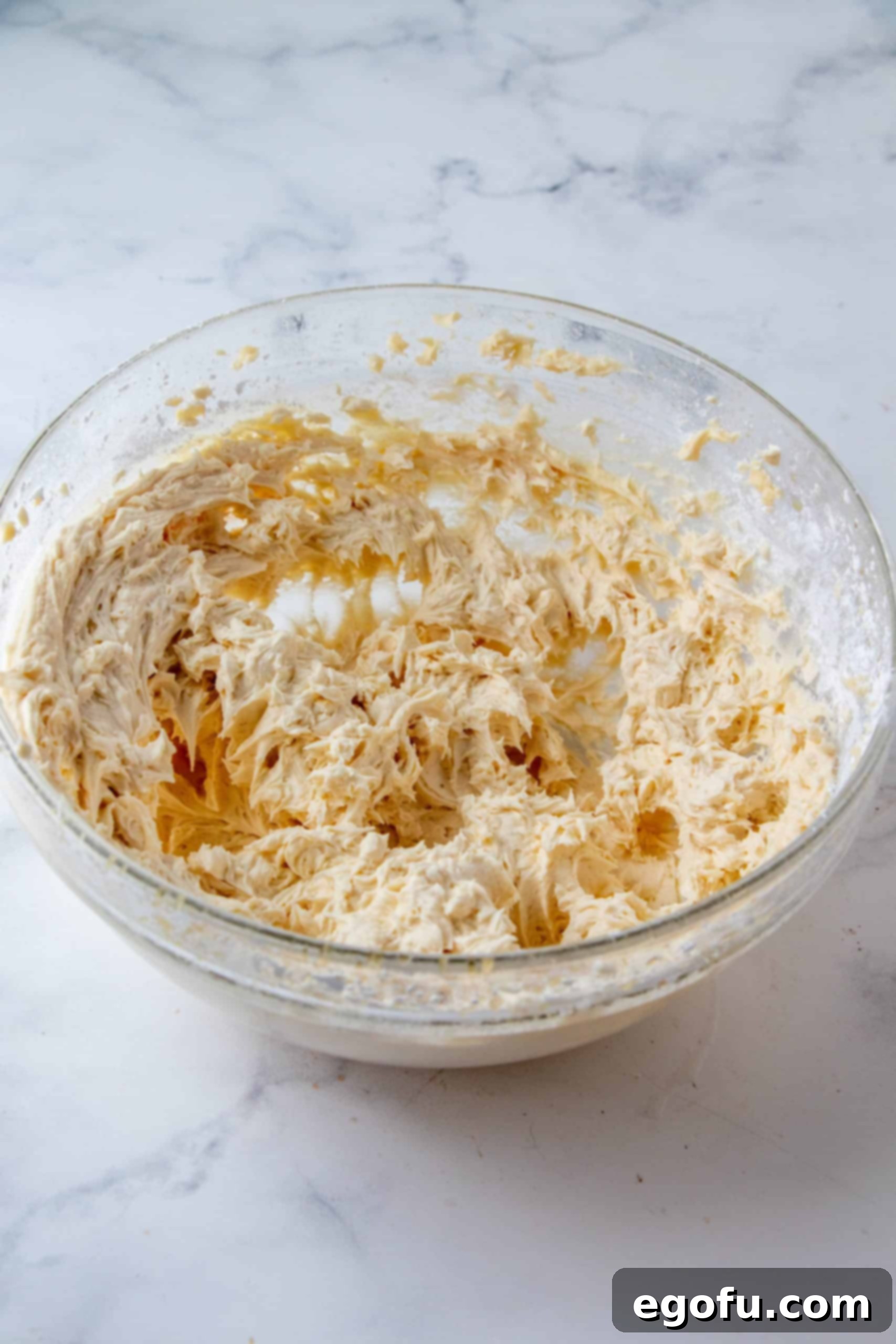 Decadent Baileys Cupcakes 13 Smooth and creamy Baileys frosting in a bowl, perfectly whipped and ready for piping onto cooled cupcakes.