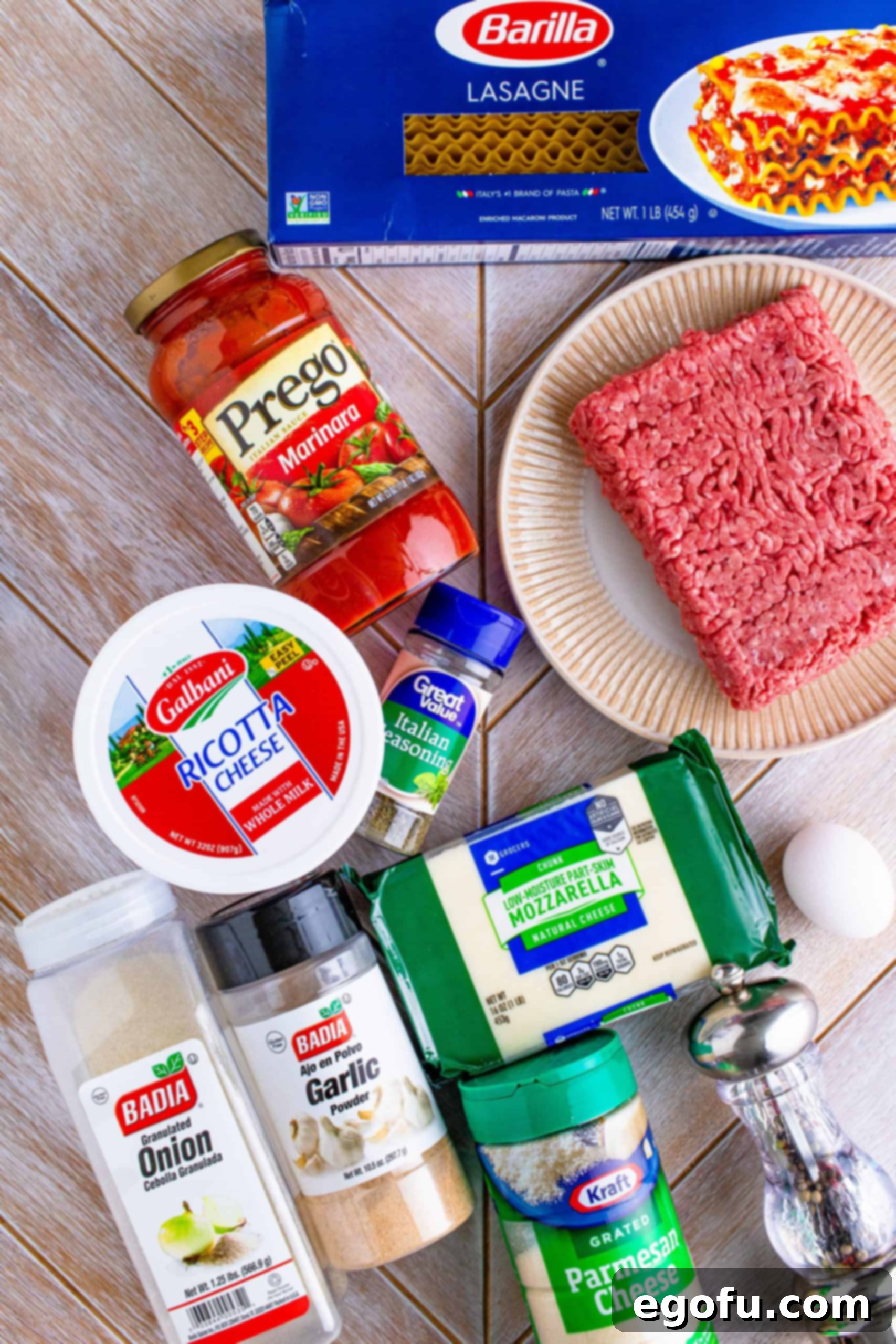 Hearty Homemade Lasagna Bake 3 Ingredients needed to make Homemade Baked Lasagna Recipe