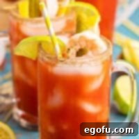 Signature Bloody Mary Blend 15 Square image of top of glass and garnishes