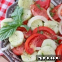Marinated Tomato Onion and Cucumber Salad recipe