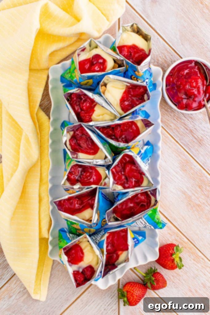 The Wandering Strawberry Cheesecake 9 Strawberry pie filling added to bags