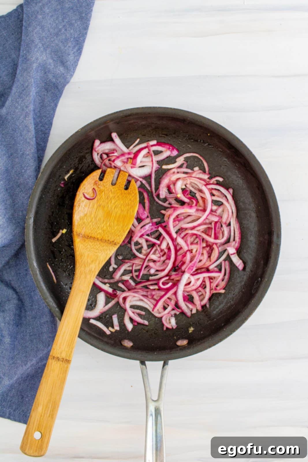 Smoky BBQ Chicken Pizza Bites 5 Melted butter and red onion in saute pan.