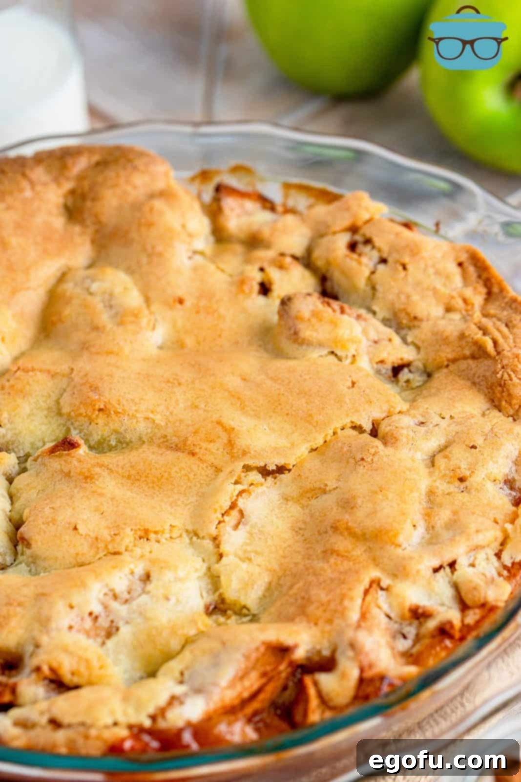 Grammies Homestyle Swedish Apple Pie 13 Finished Grammie's Swedish Apple Pie in pie plate.