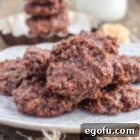 Square image of layered Grandma's No Bake Cookie Recipe on white plate.
