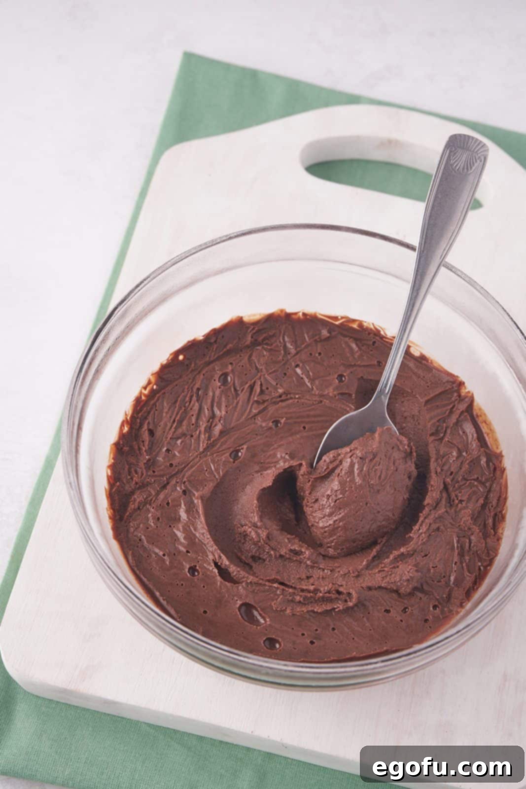 Whipped chocolate ganache.