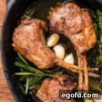 Succulent Lamb Chops 15 Square image of finished Lamb Chops with Mint Pesto.