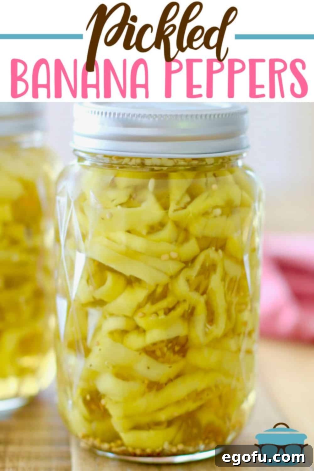 Easy Pickled Banana Peppers recipe from The Country Cook, highlighting the delicious final product.