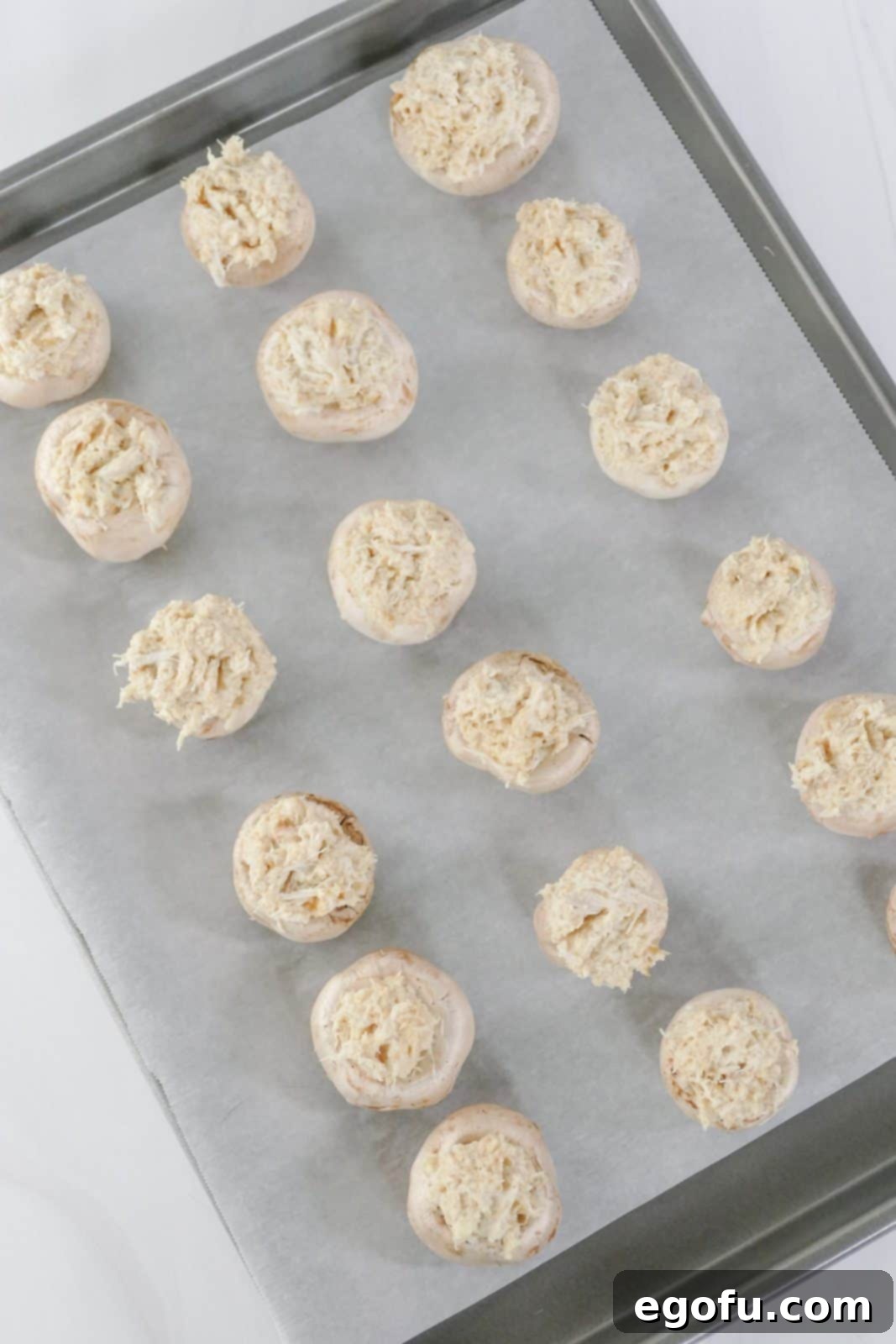 Savory Crab-Filled Mushroom Bites 7 Crab mixture stuffed into mushroom caps.