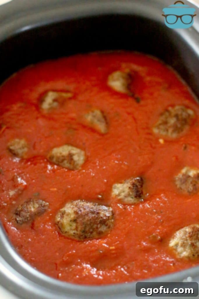 Slow Simmered Homemade Meatballs with Zesty Marinara 14 Homemade Italian meatballs in a homemade marinara sauce