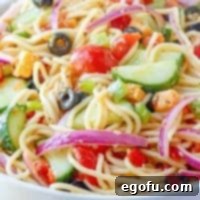 Summer Spaghetti Salad recipe from The Country Cook