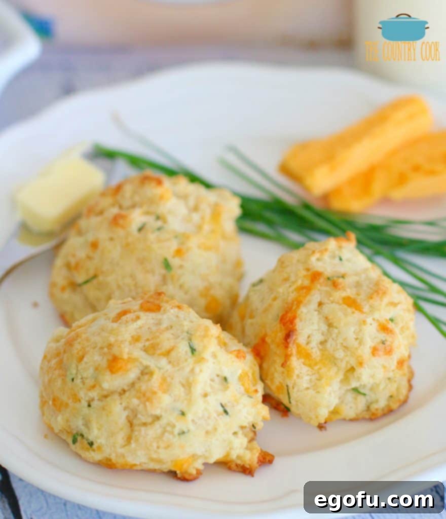 Cheddar and Chive Drop Biscuits