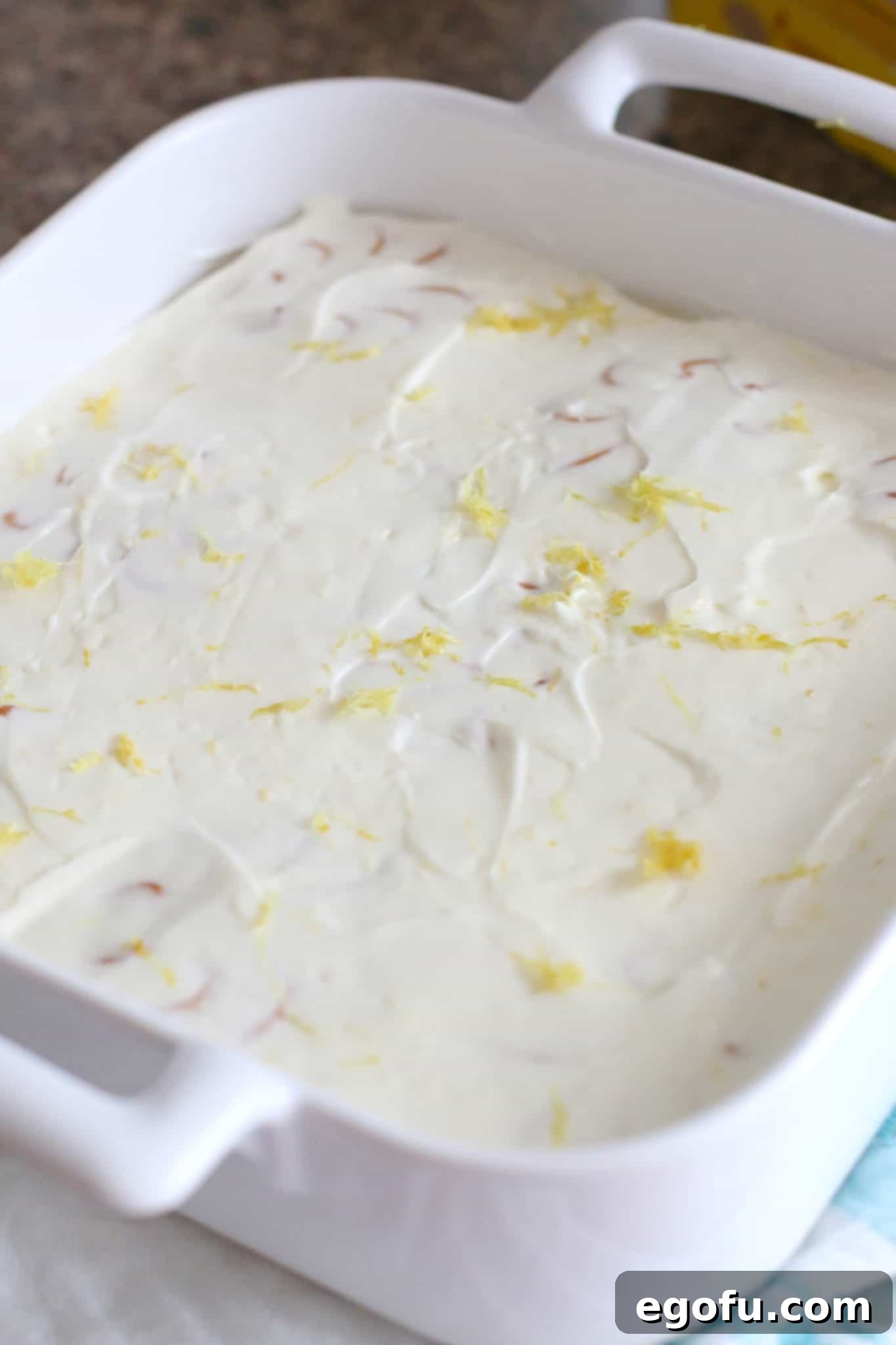 Zesty Lemon No-Bake Delight 10 three layers of lemon cookies and lemon sweetened cream cheese mixture.