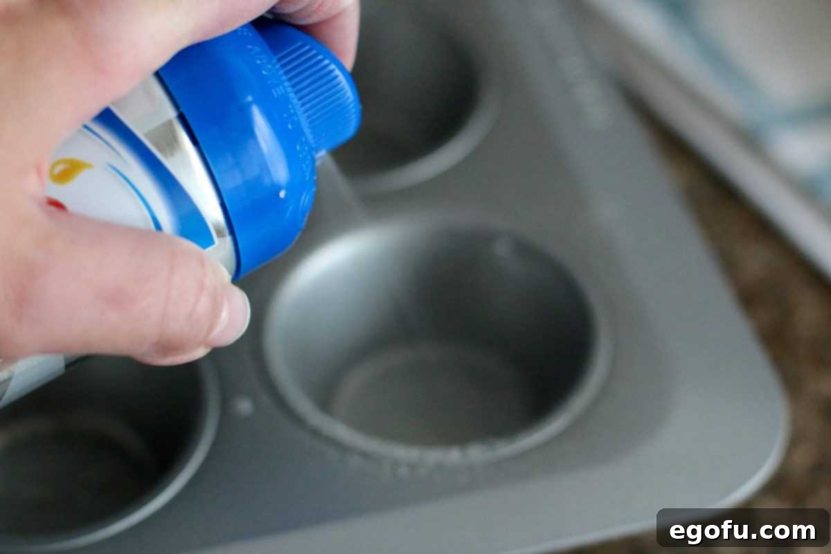 Breakfast Ham and Egg Nests 5 spray a muffin tin with nonstick cooking spray.