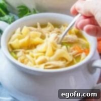 Easy One Pot Chicken Noodle Soup in a bowl