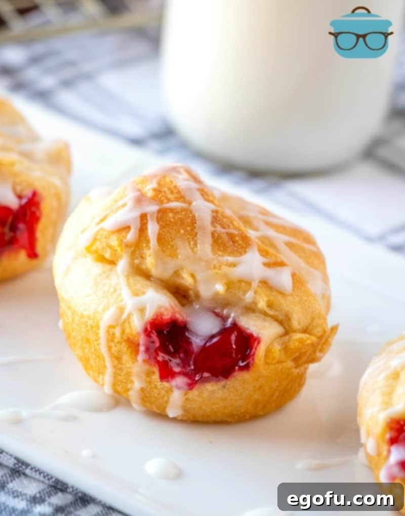 Easy Cherry Pie Bites, placed on a plate.