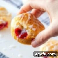 Crescent Roll Cherry Pie Bites