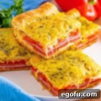 Square image close up of stacked Italian Sub Squares.