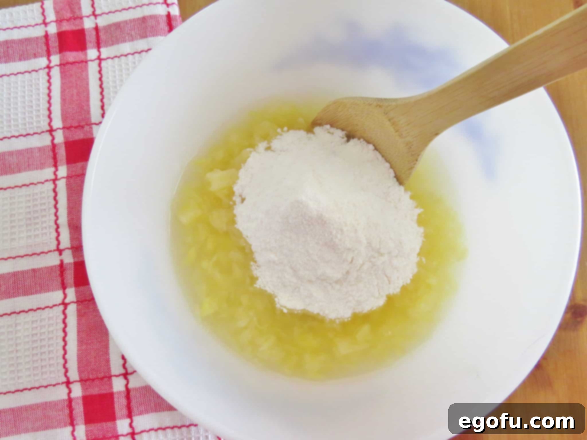 crushed pineapple mixed with cheesecake pudding.