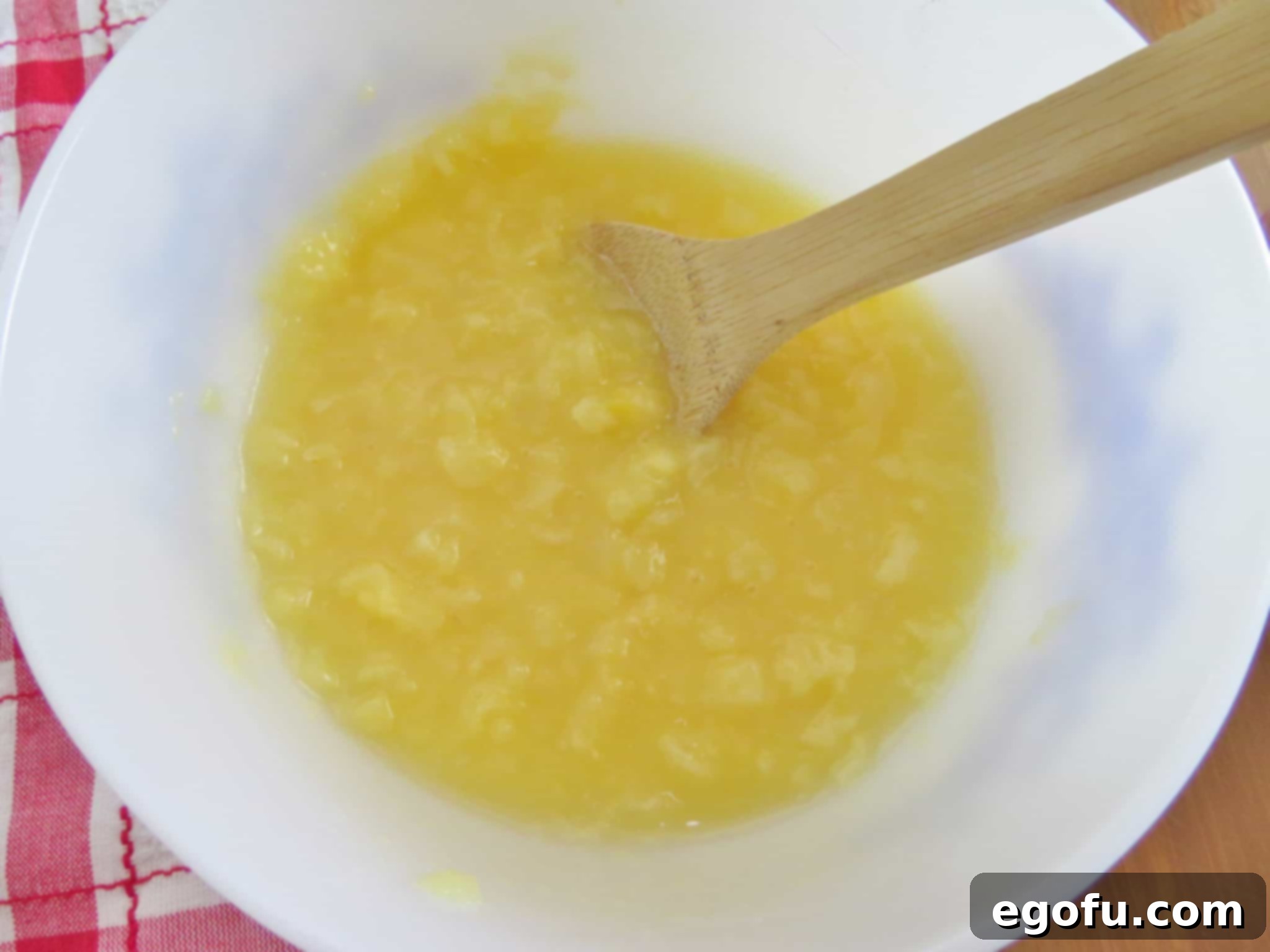 pineapple pudding mixture.