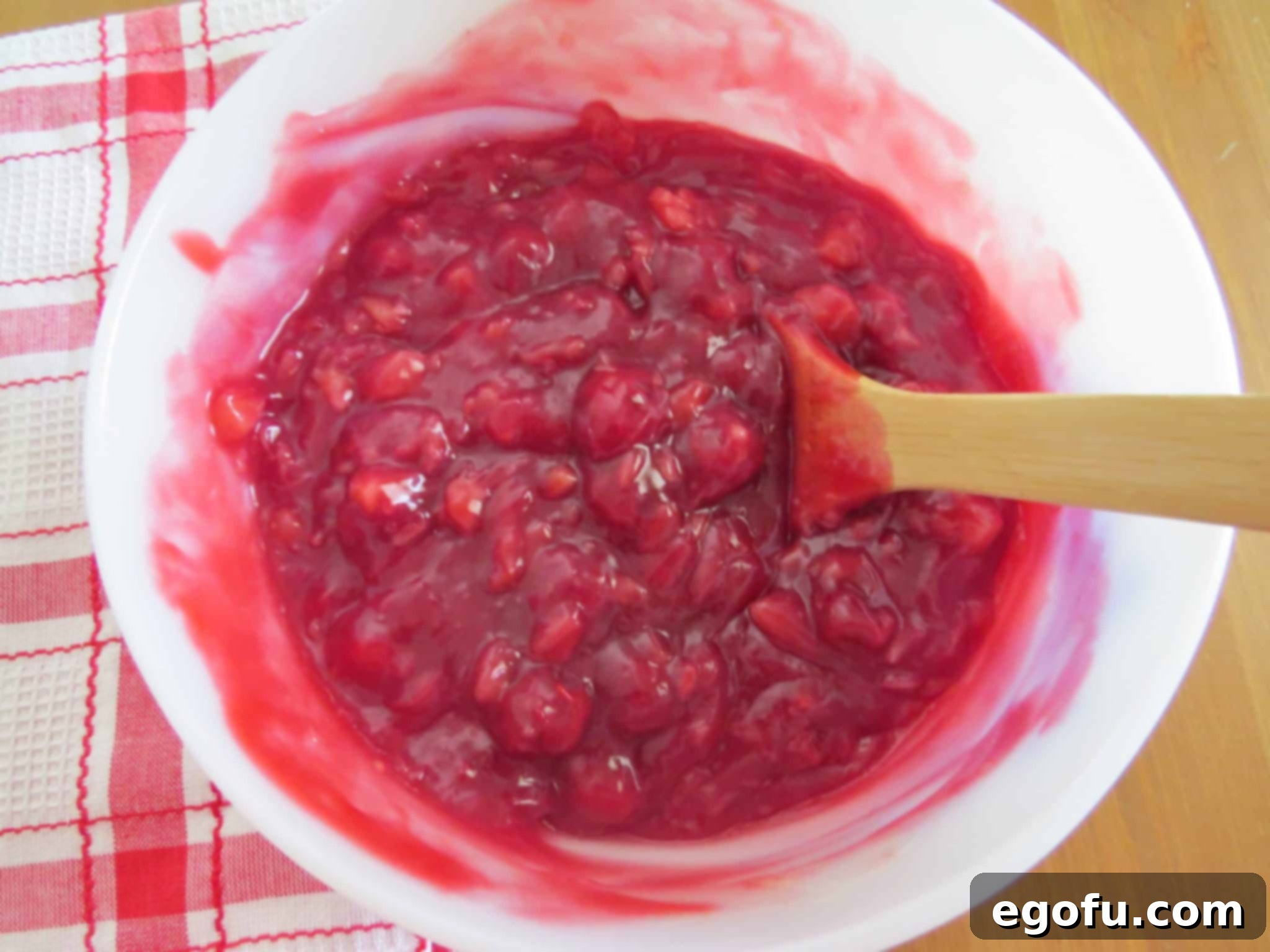 combined cherry pineapple mixture.