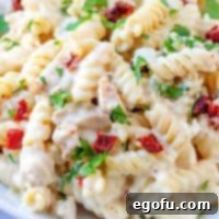 Crock Pot Creamy Italian Chicken Pasta recipe