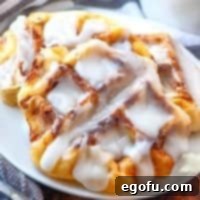 Easy Mini Cinnamon Roll Waffle recipe