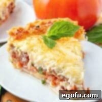 Tomato and Bacon Pie slice