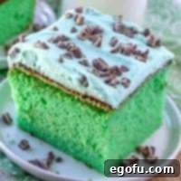 Effortless Grasshopper Indulgence 12 Easy Cake Mix Green Grasshopper Cake recipe, perfect for St. Patrick's Day