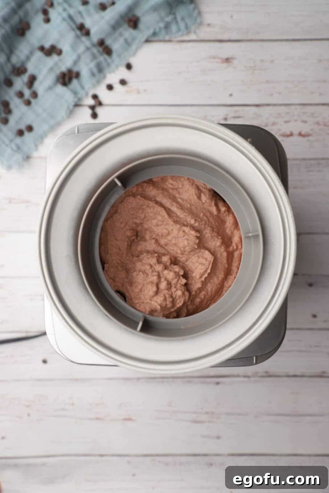 Wendys Creamy Frosty Delight 6 frozen chocolate milk and sweetened condensed milk in an ice cream maker.