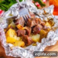 Grilled Steak and Potato Packets (Hobo Packets) recipe from The Country Cook.