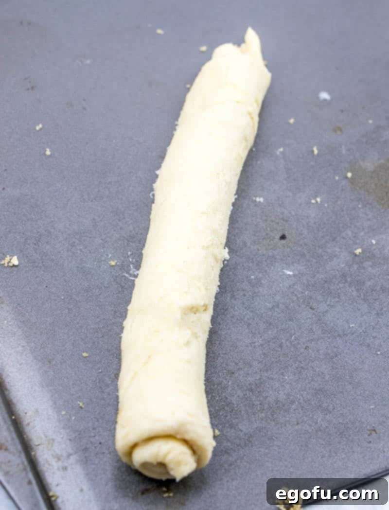 Effortless Cheesy Danishes 8 rolled up crescent roll dough.