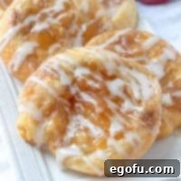 Golden Apple Danish Pastries 13 Crescent Roll Apple Danish, a delicious sweet pastry.