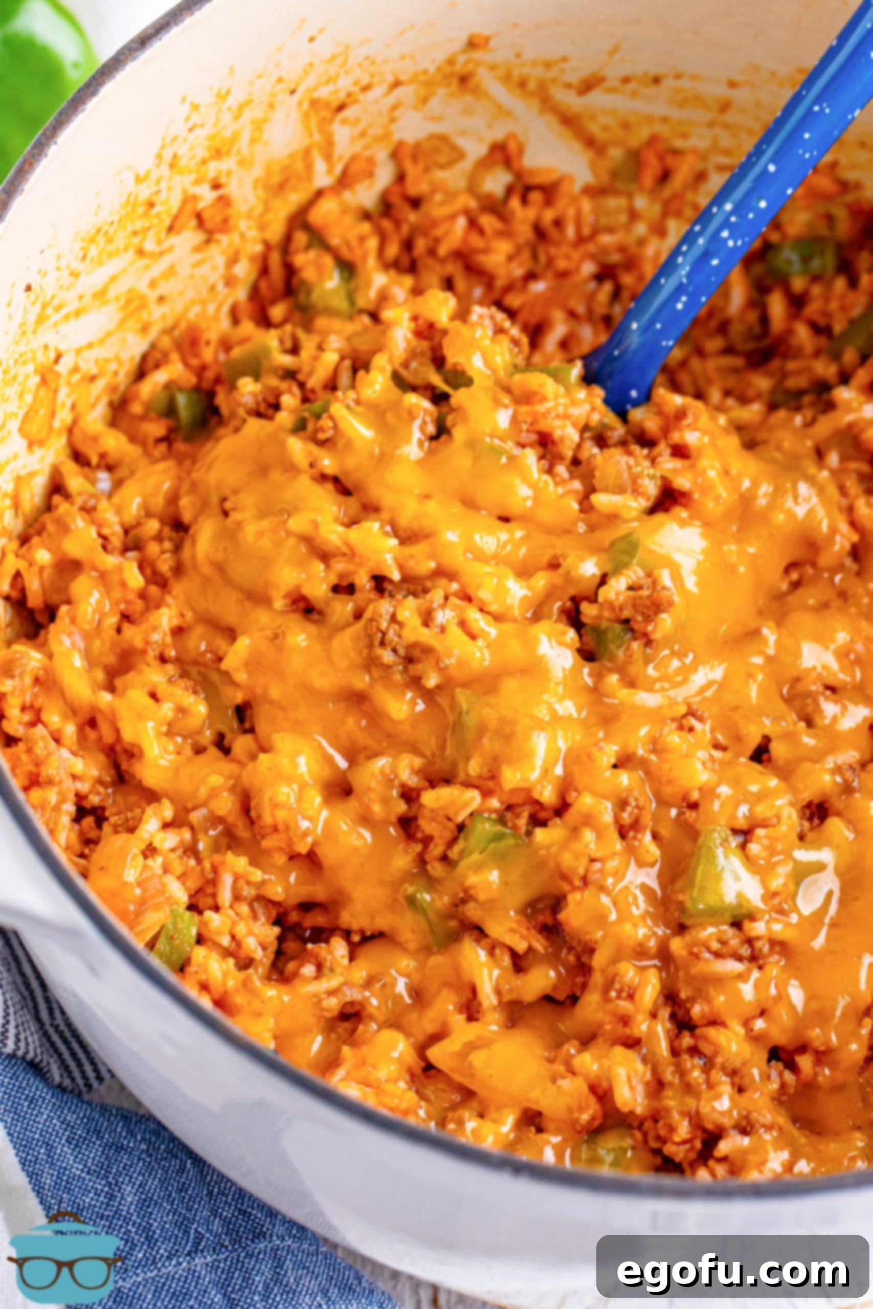 Homemade Spanish Rice 6 A pot of vibrant Spanish rice, perfectly cooked and ready to serve.