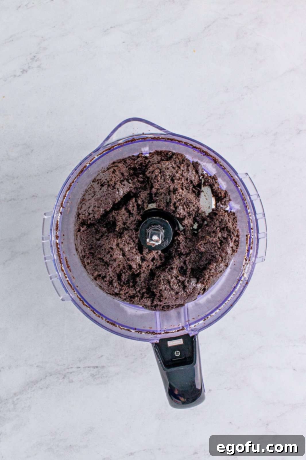 mixed cream cheese and ground Oreo cookies in a food processor.