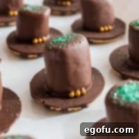 Square image close up of one St. Patrick's Day Leprechaun Hat.