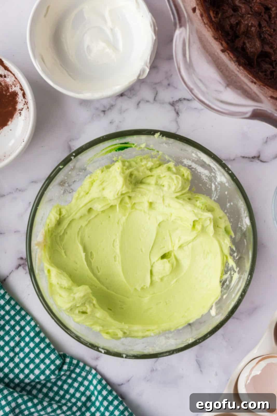 Filling mixed together in bowl.