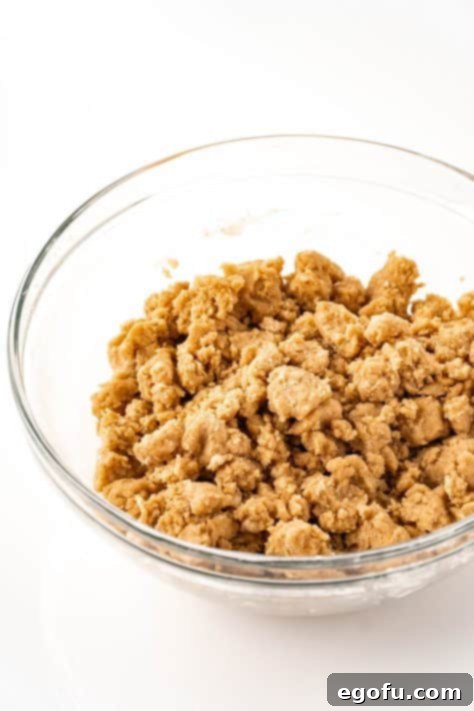 Topping ingredients mixed together in bowl.